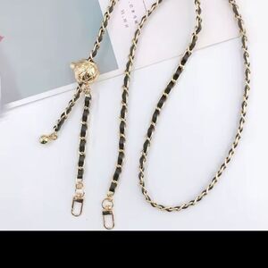Chic Gold and Black Chain Necklace